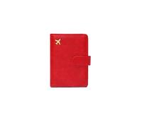 PORRASSO Protege Passeport Pochette Passeport Portefeuille PU Voyage Accessoires Hommes Femmes avec Blocage RFID Organisateur de Documents Rouge