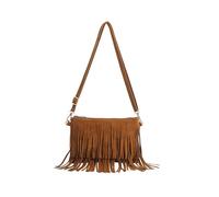 PORRASSO Sac à Bandoulière à Glands Sac D'épaule pour Femme Sac Seau PU Sac à Main Sac Cabas pour Voyage Travail Usage Quotidien Marron