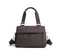 PORRASSO Sac à Bandoulière Sac D'épaule en Nylon Femmes Multi-Poches Sac à Main Fille Fourre-Tout Crossbody Bag pour Voyage Travail Usage Quotidien Brun