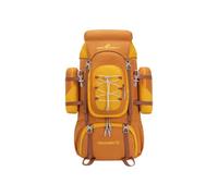 PORRASSO Sac à Dos de Randonnée 70L avec Housse de Pluie Sac à Dos de Camping Grande Capacité avec Compartiment D'hydratation Backpack Voyage Respirant pour Aventures en Plein Air Jaune