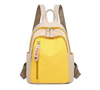 PORRASSO Sac à Dos Fille Daypack Sac D'école Adolescent Cartable Femme Sac a Dos en Léger Nylon pour École Voyage Usage Quotidien Jaune