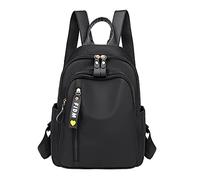 PORRASSO Sac à Dos Fille Daypack Sac D'école Adolescent Cartable Femme Sac a Dos en Léger Nylon pour École Voyage Usage Quotidien Noir