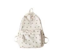 PORRASSO Sac à Dos pour Femme Casual Sacs Scolaires Poids Léger Daypack Grand Nylon Sac D'école pour Voyage Usage Quotidien Blanc A