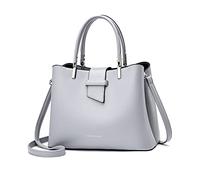 PORRASSO Sac à Main de Mode Sac Bandoulière pour Femme Sacs Poignée Supérieure Femelle PU Cuir Sac D'épaule Sac Portés Gris