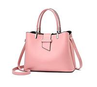 PORRASSO Sac à Main de Mode Sac Bandoulière pour Femme Sacs Poignée Supérieure Femelle PU Cuir Sac D'épaule Sac Portés Rose