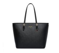 PORRASSO Sac Cabas Femmes Sac à Main de Mode Grande Sac D'épaule Fourre-Tout en Cuir PU pour Achats L'école Bureau Travail Noir