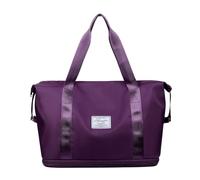 PORRASSO Sac de Voyage pour Femme Sac de Sport Grande Extensible Sac de Fitness Gym Sac à Main Sacs de Lavage Travel Duffel Bag pour Natation Sport Violet Foncé