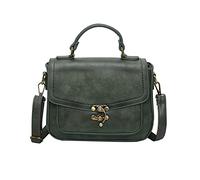 PORRASSO Sac D'épaule Femme Sac Bandoulière Sac à Main de Vintage Sac Porté épaule Sac de Messager pour Voyage Datation Shopping Usage Quotidien Vert