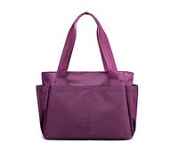 PORRASSO Sac D'épaule Nylon Sac à Main Femmes Sac Fourre-Tout Sac Cabas pour Shopping Voyage Travail Usage Quotidien Violet