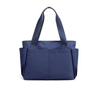 PORRASSO Sac D'épaule Nylon Sac à Main Femmes Sac Fourre-Tout Sac Cabas pour Shopping Voyage Travail Usage Quotidien Bleu