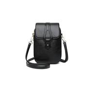 PORRASSO Téléphone Sac Bandoulière Femmes Sac D'épaule avec Trou D'écouteur Fille Sac de Téléphone Crossbody Portefeuille pour Achats Voyage Noir