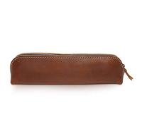 PORRASSO Trousse à Crayons Cuir Étui à Crayons Rangement Sac Porte-Crayons à Stylos Pencil Case Grande Capacité pour Étudiants Hommes Femmes Collège École Bureau-Jaune B
