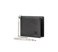 PORRASSO Véritable Cuir Portefeuille Homme Porte-Monnaie avec Protection RFID Porte-Cartes de Crédit avec 13 Emplacements pour Cartes Portefeuille Noir