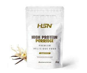 Porridge d’Avoine Protéiné de HSN | Végétarien | Facile et Rapide à Préparer | Avec de la Protéine de Lactosérum | Saveur Vanille, 1 Kg