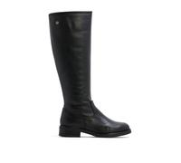 Porronet Jana Bottes hautes en cuir avec fermeture éclair pour femme | Cuir véritable, talon de 3,5 cm, fermeture éclair, semelle antidérapante, fabriquée à la main en Espagne, pour l'hiver