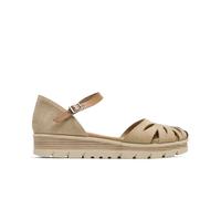 Porronet Sandales compensées en croûte de cuir Sable Tamara, sable taupe, 40 EU