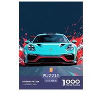 Porsche 1000 Pieces Puzzle Sport Voiture Puzzles Colour Puzzle en Papier pour La Décoration Intérieure Cadeau Jouets Défi 38x26cm/1000pcs