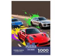 Porsche 1000 Pieces Puzzle Sport Voiture Puzzles Colour Puzzle en Papier pour La Décoration Intérieure Le Cadeau Parfait pour La Famille Et Les Amis Jeu Difficile pour Les 38x2