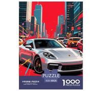 Porsche 1000 Pieces Puzzle Sport Voiture Puzzles De Couleurs Puzzle en Papier pour La Décoration Intérieure Cadeau Jouets Défi 38x26cm/1000pcs