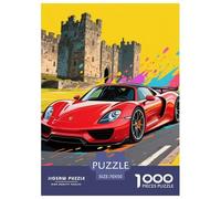 Porsche 1000 Pieces Puzzle Sport Voiture Puzzles De Couleurs Puzzle en Papier pour La Décoration Intérieure Le Cadeau Parfait pour La Famille Et Les Amis Jouets Défi 70x50cm/