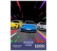 Porsche 1000 Pieces Puzzle Sport Voiture Puzzles De Couleurs Puzzle en Papier pour La Décoration Intérieure Œuvre Artistique À Assembler Jouets Défi 38x26cm/1000pcs