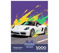Porsche 1000 Pieces Puzzle Sport Voiture Puzzles De Couleurs Puzzle en Papier pour La Décoration Intérieure Cadeau Jouets Défi 70x50cm/1000pcs