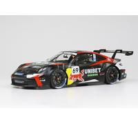 Ixosport Voiture miniature Porsche 911/992 GT3 Cup Zolder 2024 Rovanpera 1/18