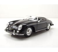 Porsche 356 A Speedster Noir Modèle Auto 1:24 Welly