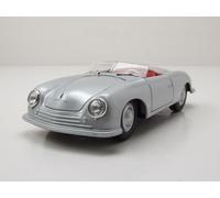 Porsche 356 Roadster N°1 1948 Argent Modèle Réduit 1:24 Welly