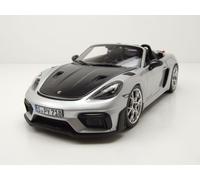 Porsche 718 Spyder RS Weissach 2023 Argent Modèle Réduit 1:18 Norev