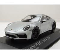 Porsche 911 992 Carrera 4 GTS 2021 Argent Modèle Auto 1:43 Minichamps