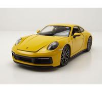 Porsche 911 (992) Carrera 4S 2019 Jaune Modèle Auto 1:24 Welly