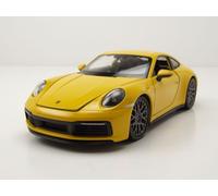 Porsche 911 (992) Carrera 4S 2019 Jaune Modèle Auto 1:24 Welly