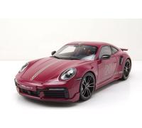 Porsche 911 992 Turbo S Coupe Sport Design 2021 rouge Modèle réduit 1:18 Minichamps