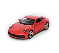 Porsche 911 Carrera 4S Voiture de sport en métal modèle miniature modèle de voiture 4-couleurs cadeau pour enfants 85 (Rouge)