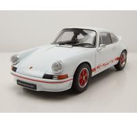 Porsche 911 Carrera RS 1973 Blanc Rouge Modèle Auto 1:18 Welly