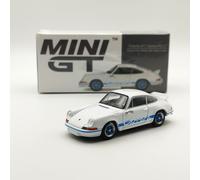 Porsche 911 Carrera RS 2.7 - Mini GT - 1:64 - Grand Prix White & Bleu - Neuf