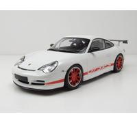 Porsche 911 GT3 RS 2002 Blanc Avec Rayures Rouges Modèle Réduit 1:18 Minichamps