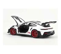 Porsche 911 GT3 RS Pack Weissach 2022 Blanc Rouge Pyro Voiture De Collection Miniature NOREV 1/18 Métal
