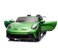 Porsche 911/GT3 Voiture pour enfant 24 V, biplace, vert, MP4, traction 4x4, cuir, EVA, 2 places, RC 2,4 GHz, 4 x 4 x 24 V, 1-8 ans