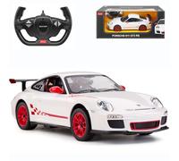 Porsche 911 GT3 Voiture Télécommandée à l'Échelle 1:14 - Modèle RC Grande Vitesse Blanc Mat pour Les Fans de Course, sous Licence Officielle