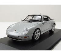 Porsche 911 Turbo S 993 1995 Argent Modèle Réduit 1:43 Maxichamps Die-Cast