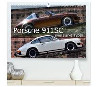 Porsche 911SC - zwei starke Typen (hochwertiger Premium Wandkalender 2026 DIN A2 quer), Kunstdruck in Hochglanz: Puristisch und elegant zugleich