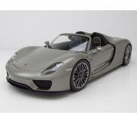 Porsche 918 Spyder Cabriolet 2012 Gris Modèle Auto 1:18 Welly