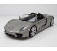 Porsche 918 Spyder Cabriolet 2012 Gris Modèle Auto 1:24 Welly