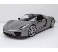 Porsche 918 Spyder Hardtop Weissach 2012 Gris Noir Modèle Auto 1:18 Welly