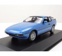Porsche 924 1976 Bleu Métallique Maquette de Voiture 1:43 Maxichamps