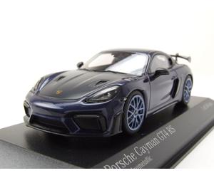 Porsche Caïmans GT4 Rs 2021 Bleu Foncé Bleu Jantes Modèle 1:43 Minichamps