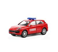 PORSCHE Cayenne Turbo "Pompiers" Rouge Modèle Métal Modèle Voiture Jouet Enfants Cadeau 84
