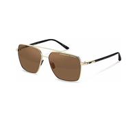Porsche Design - Lunettes de Soleil en Titane Doré avec Verres Polarisés Marron - unisex - Accessoires - Jaune - Taille: 61 MM